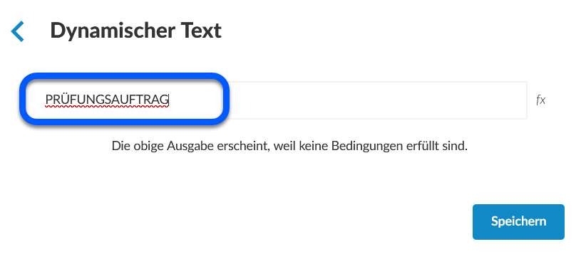 Screenshot der Anpassung der Überschrift für das Inhaltsverzeichnis