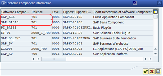 Checking the SAP® base release
