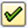 Button showing green checkmark