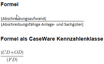 Die Formel für Liquiditätskennzahlen A10.