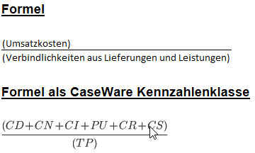 Die Formel für Liquiditätskennzahlen A6.