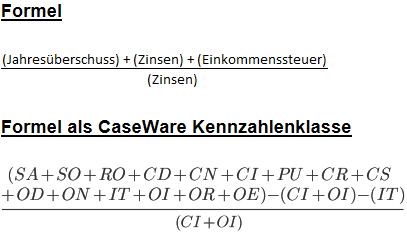 Die Formel für Liquiditätskennzahlen C6.