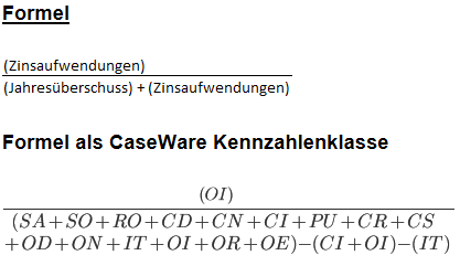 Die Formel für Liquiditätskennzahlen C7.