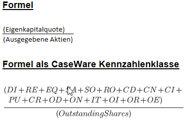 Die Formel für Liquiditätskennzahlen C8.