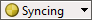 A yellow SmartSync icon with the word 'syncing' in the SmartSync section of the Working Papers status bar