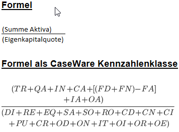 Die Formel für Liquiditätskennzahlen C4.