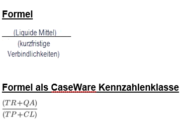 Die Formel für Liquiditätskennzahlen L3.